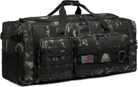 130L Extra Large Duffle Bag for Men, Heavy Duty Duffle Bag for Travel, Large Sports Gym Equipment Bag for Hockey Football Soccer Baseball Basketball & Team training, Dark Camo