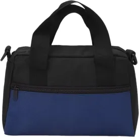 BLIRITEL 12 Inch Wide Mouth Tool Bag, Oxford Tool Tote Bag for Men, Large Capacity Handbag for Electricians, Multi-function Tool Organizer Pouch Storage Wrenches Pliers (Black/Blue -12 Inch)