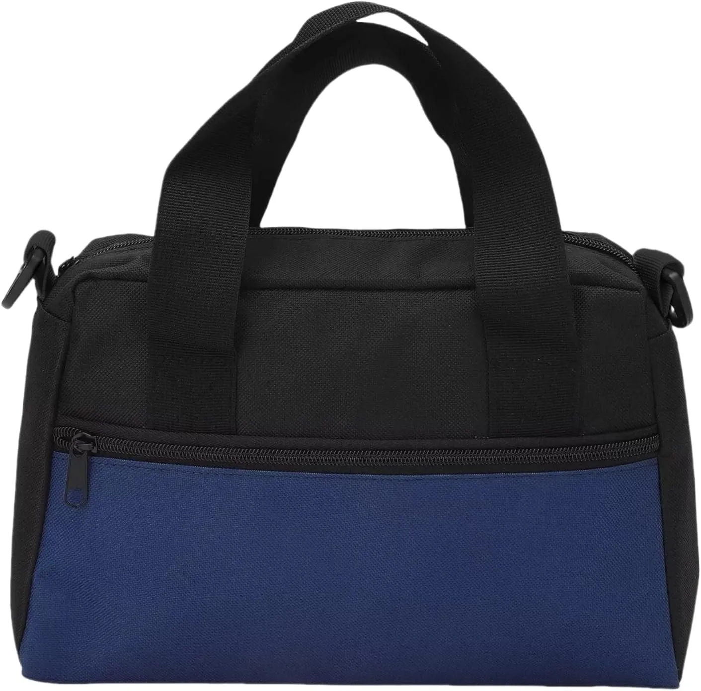 BLIRITEL 12 Inch Wide Mouth Tool Bag, Oxford Tool Tote Bag for Men, Large Capacity Handbag for Electricians, Multi-function Tool Organizer Pouch Storage Wrenches Pliers (Black/Blue -12 Inch)