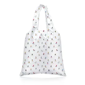 Carryall Tote Bag with Pocket Dancing Skiers