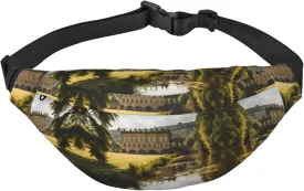 Chatsworth Estate Travel crossbody waist bag, suitable for sports, running, cycling, traveling, fishing boys large waist bag,