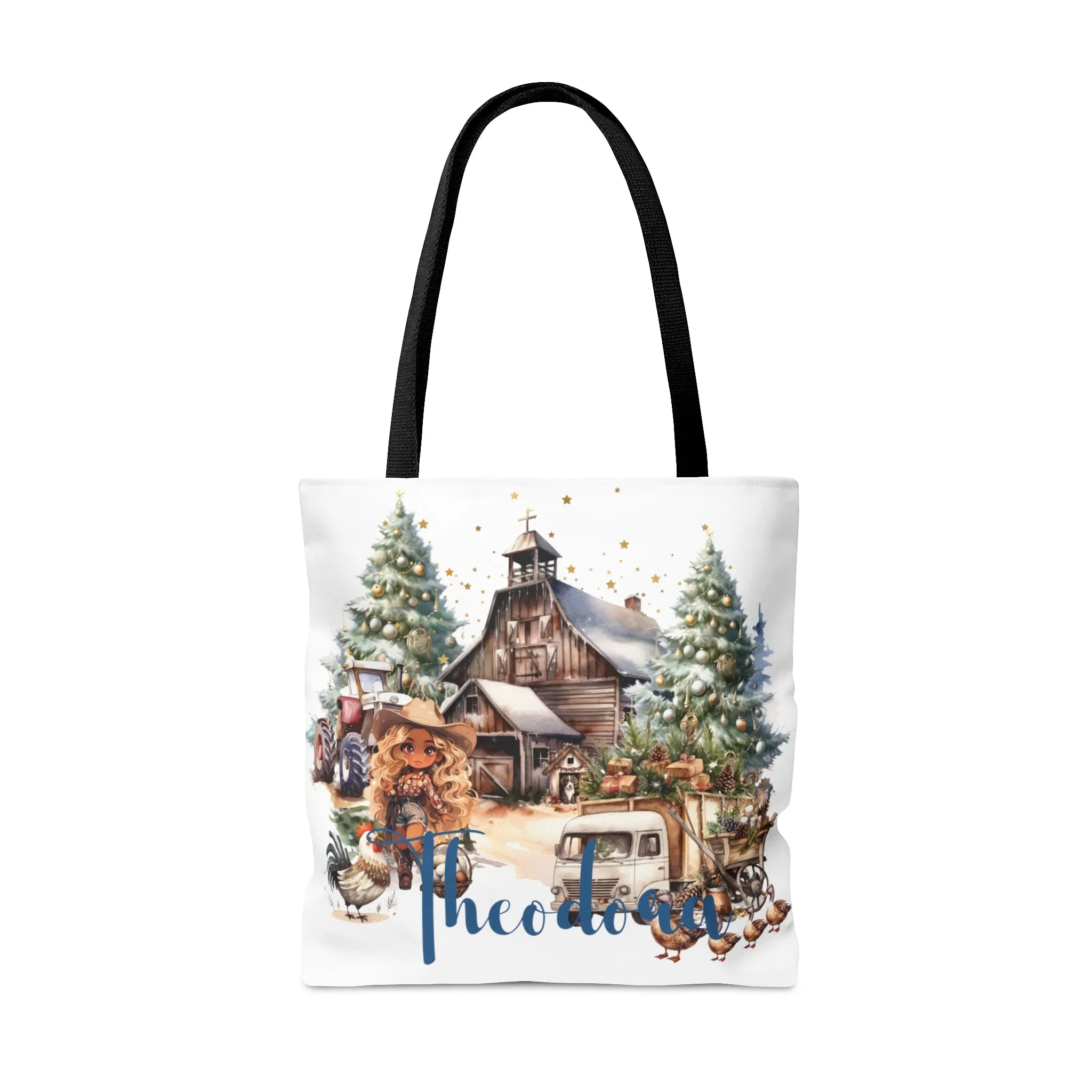 Country Christmas Personalised Tote Bag, Christmas bag, Christmas Tote Bag, Personalised/Non-Personalised