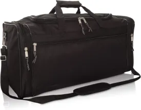 DALIX 25" Extra Large Vacation Travel Duffle Bag in Black