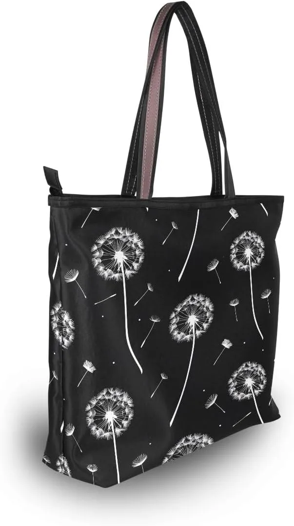 Dandelion White Shoulder Bags Large Handle Ladies Handbag