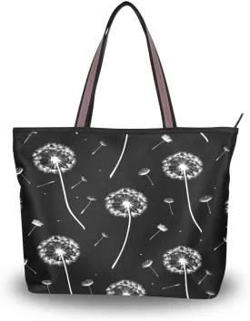 Dandelion White Shoulder Bags Large Handle Ladies Handbag