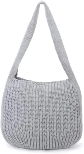 ENBEI Women's Crochet Tote Bag Knit Shoulder bag,Aesthetic Bag,Cute Eco-Friendly Tote for Travel,Daily Use,Gift Box Packaging