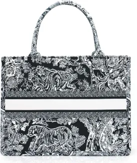 FENGJINRUHUA Fashion Luxury Tote Bag Cotton Linen Handbag Large Capacity Jacquard Retro Exquisite