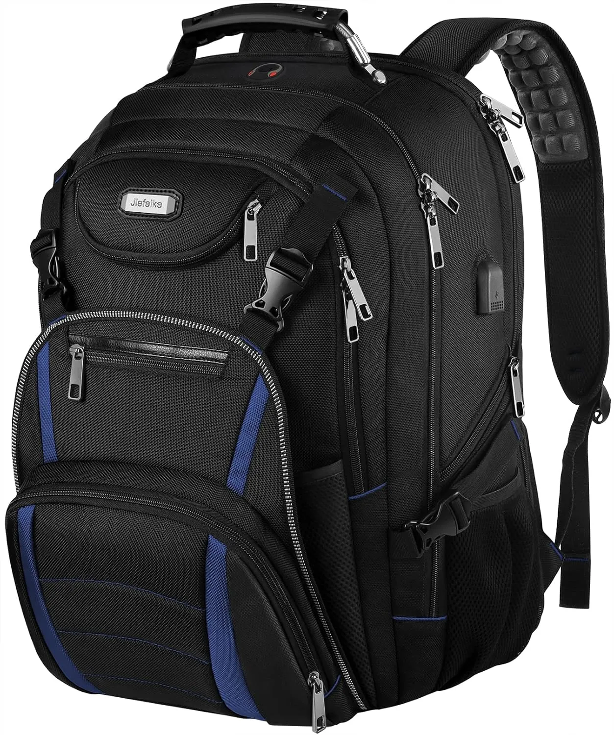 Jiefeike Travel Laptop Backpack, 17.3inch Extra Large for Men Women,Basketball Backpack with USB Charging Port RFID Anti Theft TSA Approved,College Bag