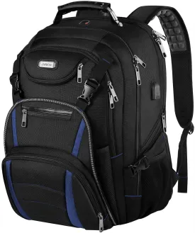 Jiefeike Travel Laptop Backpack, 17.3inch Extra Large for Men Women,Basketball Backpack with USB Charging Port RFID Anti Theft TSA Approved,College Bag