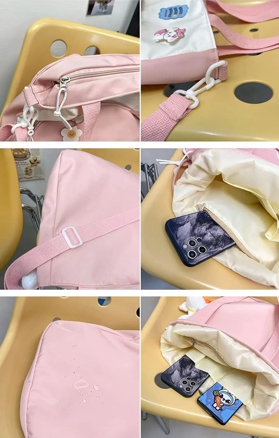 Kawaii Cat Crossbody Bag with Plushies Japanese Kawaii Crossbody Purse Shoulder Tote Bag Handbag Women Casual Bags