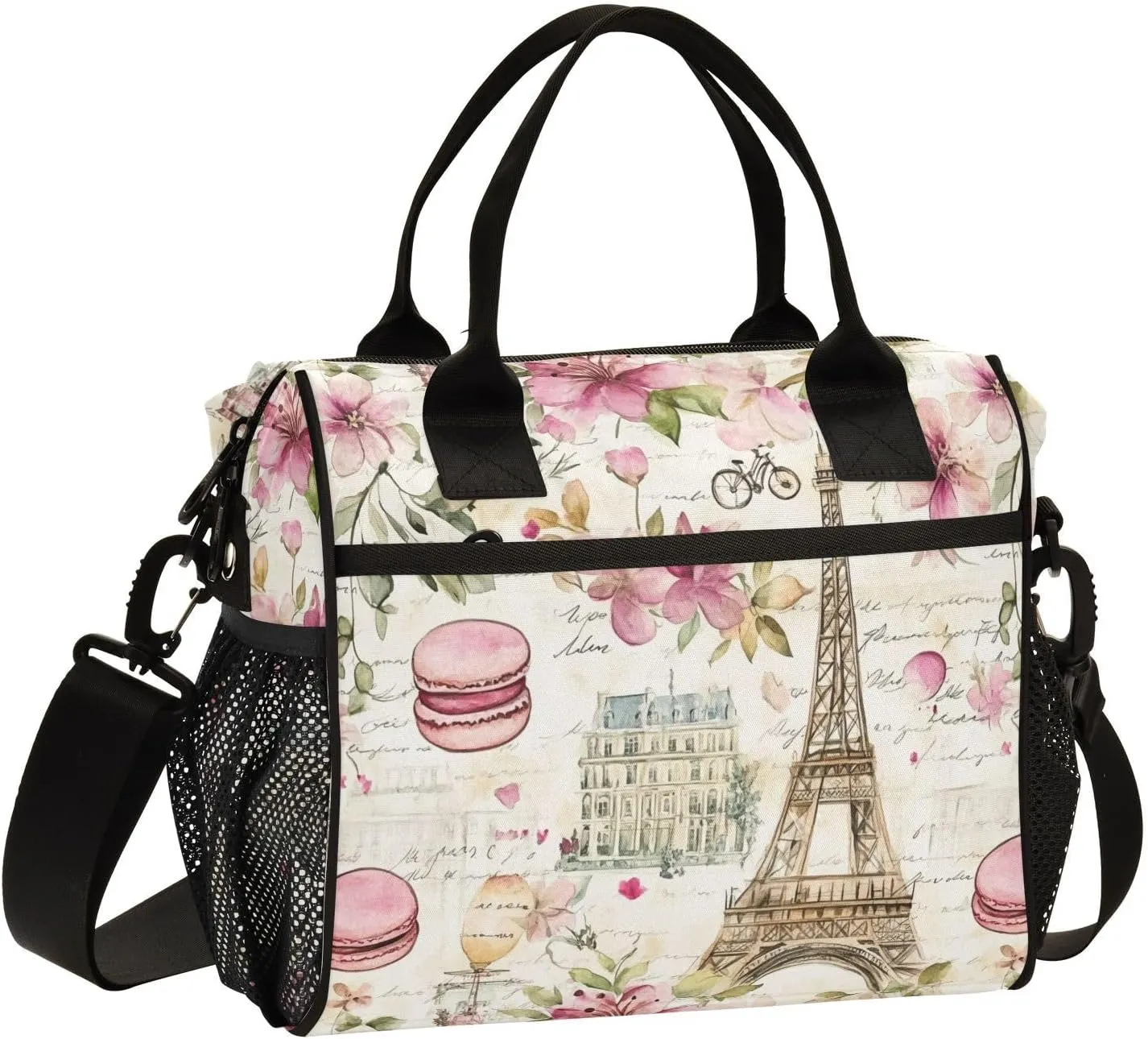 Kids Lunch Bag Cartoon Macarons Insulated Lunch Box Design Reusable Cooler Tote Bag for Women Men Picnic School Travel Office