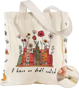 Large Canvas Tote Bag for Women - with Zipper and Inner Pocket Aesthetic Cute Shoulder Bag for Shopping Daily