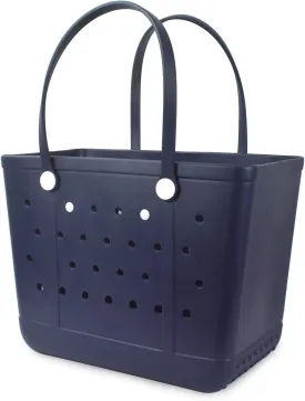 Lightweight Rubber Beach Bag X Large Tote Bag for Waterproof, Durable Open Handbag for Boat Pool Sports Gym