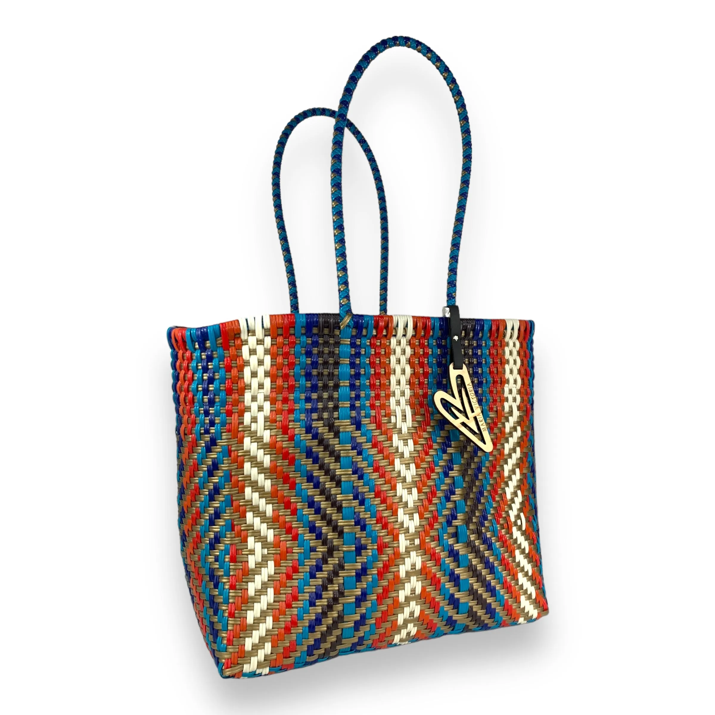 Maria Victoria | Caribbean Tote | Upcycled, Handwoven, Multicolor Tote
