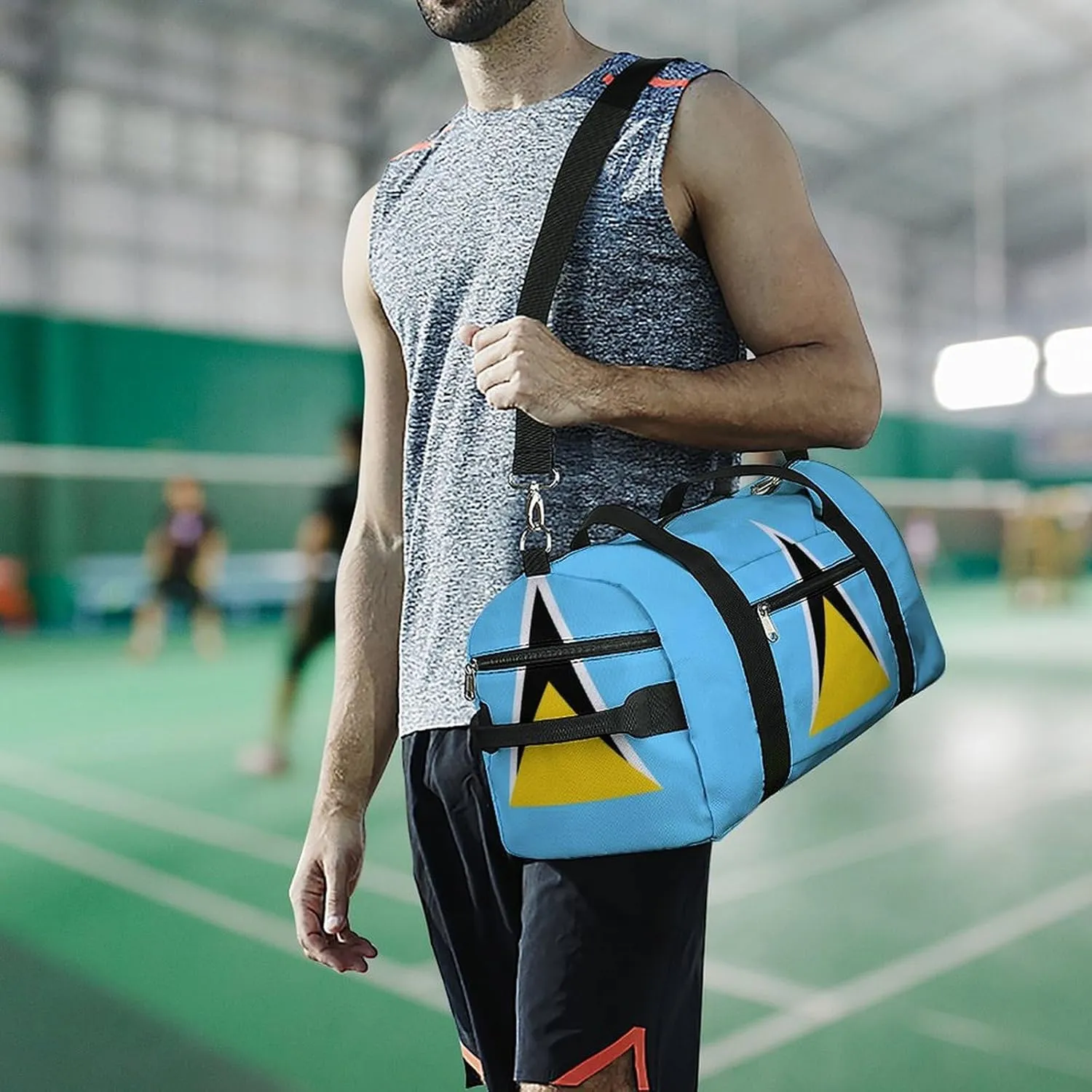 Marijuana Sketch Fitness Bag with Large Capacity Backpack And Waterproof Bag