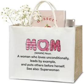 Mom Bag Mom Tote Bag, Mom Bags For Everyday, Gifts For Mom Mom Gifts Mom Tote, Mama Tote Bag, Canvas Tote Bag For Women, Aesthetic Tote Bag -047