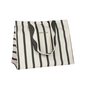 Nobodinoz Portofino Maxi Bag Beachbag 45x37x21cm | Black Stripes