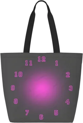 Pink Neon Soft Aramid Paper Tote Bag - Reinforced Polyester Handles, Large Capacity, Stylish Unisex Tote For Office & Travel