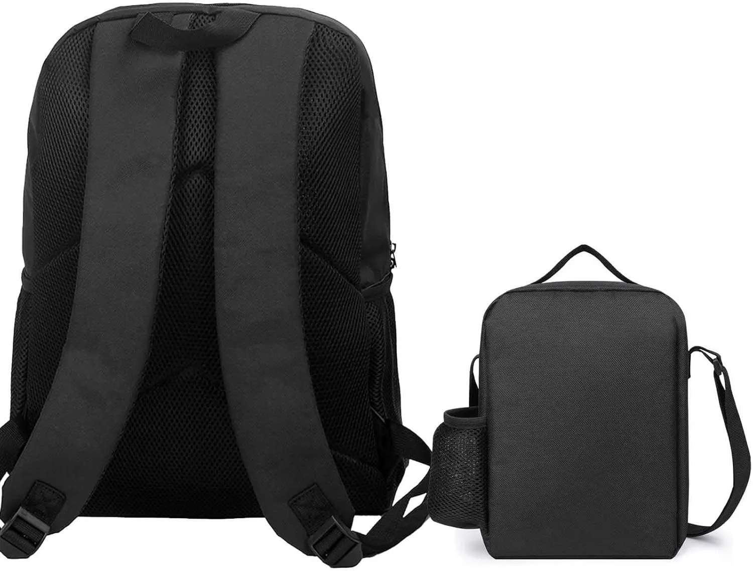 Portable Backpack Set with Lunch Bag & Pencil Case, Butterfly Carnation Print 3-in-1 Durable Work Bag,Adjustable Straps,Lightweight & Spacious