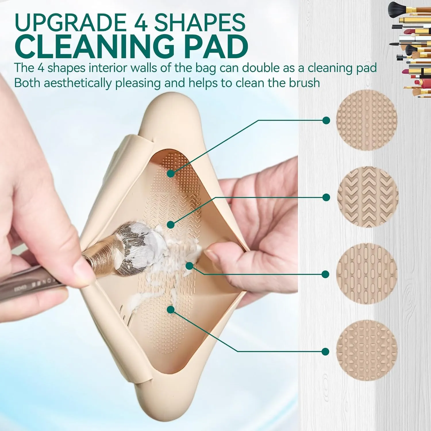 Proke Silicone Makeup Holder - Soft, Portable Cosmetic Bag for Travel, Gym, and Daily Use, Food-Grade Safe Material, Lightweight and Easy to Clean, Multi-Purpose Organizer for Small Items