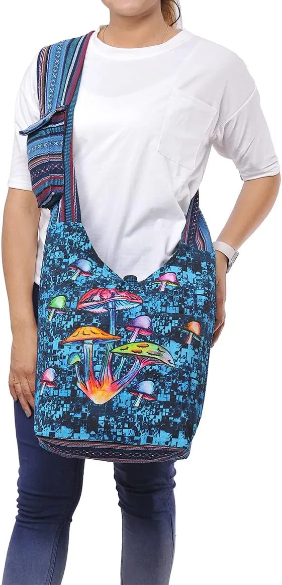 THE COLLECTION ROYAL Graphic Crossbody Bag for Women, Boho Purse, Boho Bag, Hippie Bag, Hippie Purse, Cloth Purse for Women