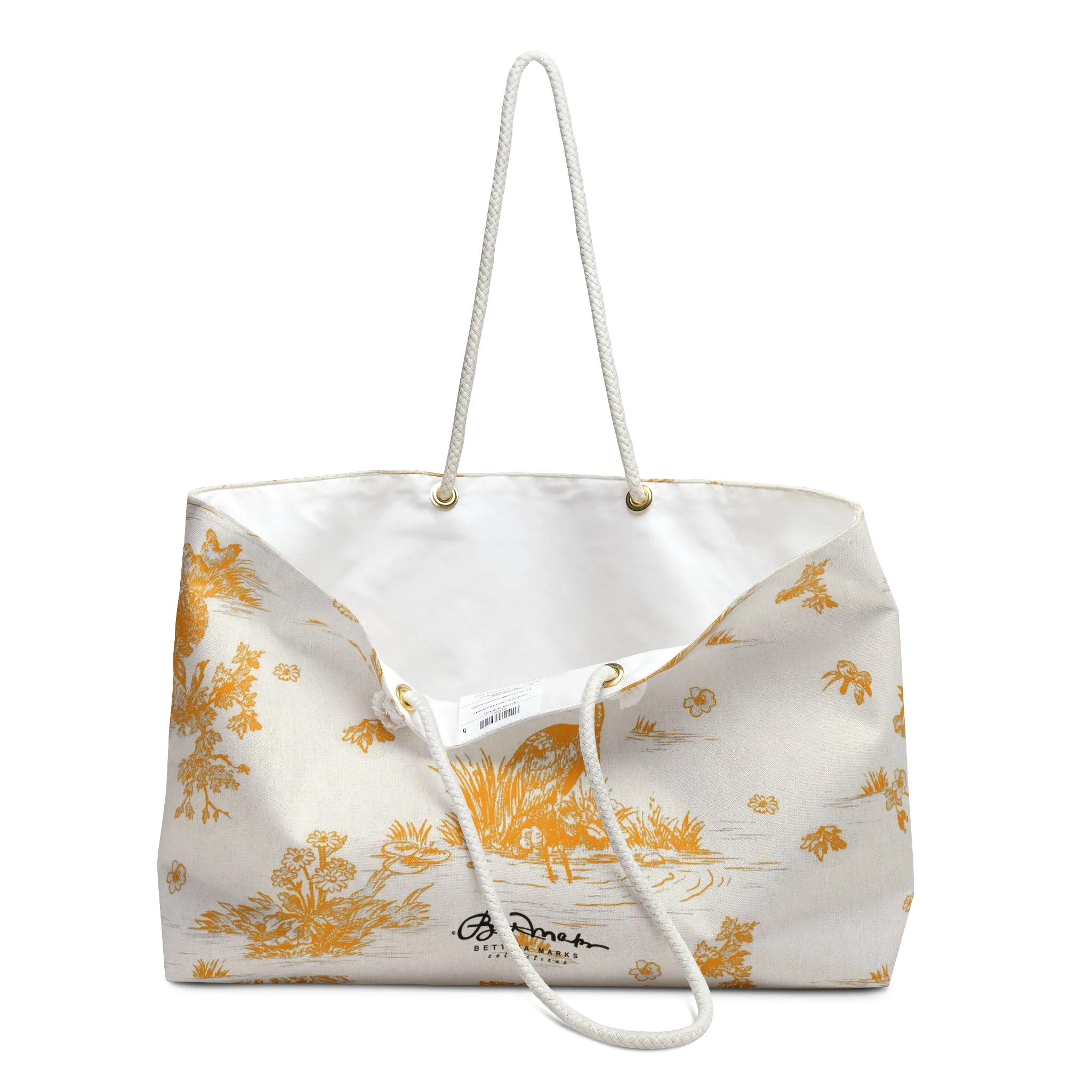 Toiles de Jouy Sacral Orange Weekender Bag