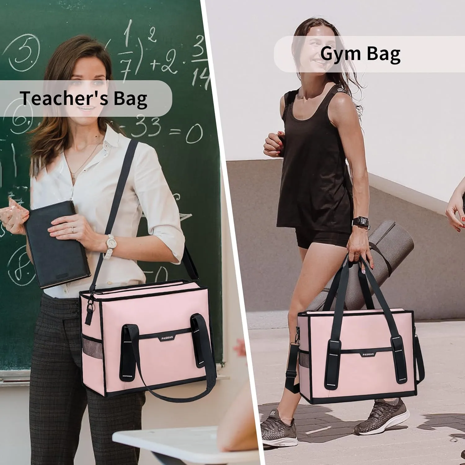 Tote Bag for Women,Utility Large Work Tote Bag with Reinforced Pockets, Waterproof Nurse Bag,for Travel,Teacher