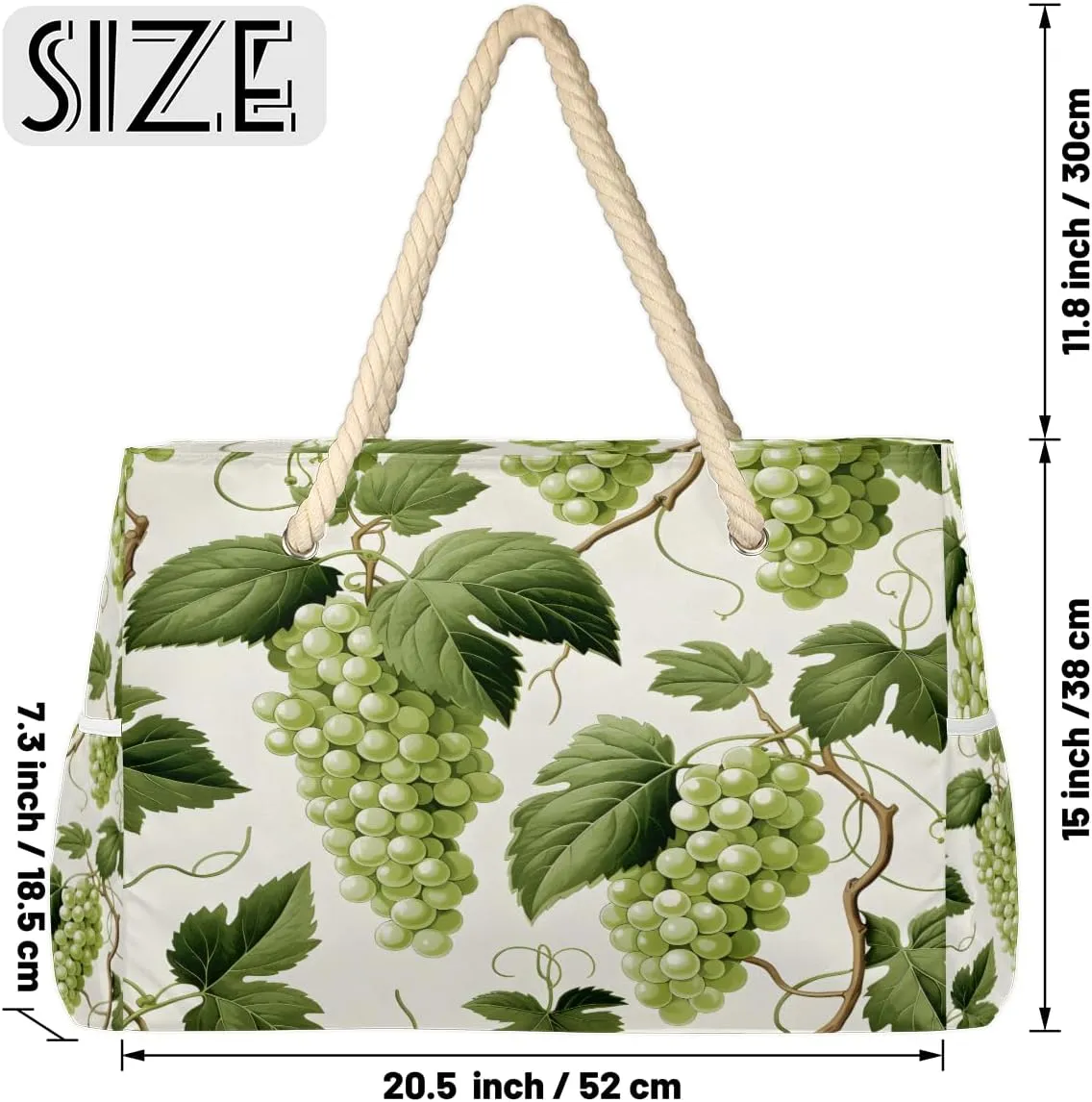 Tote Beach Bag for Women Large Zipper Beach Bags Waterproof Sandproof Cute Owls Gym Swim Pool Travel Bag