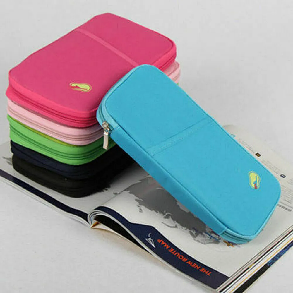 US 1-2 Pcs Travel Wallet Passport Holder Accessories Document Organizer Bag Case