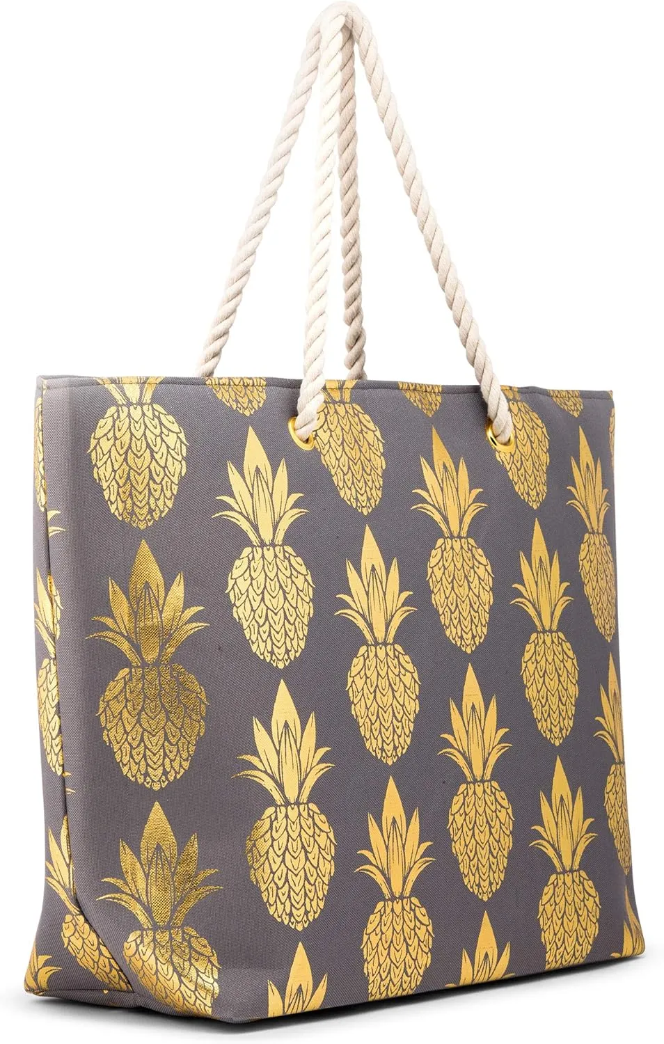 WEDDINGSTAR Personalized Extra-Large Cotton Canvas Fabric Beach Tote Bag