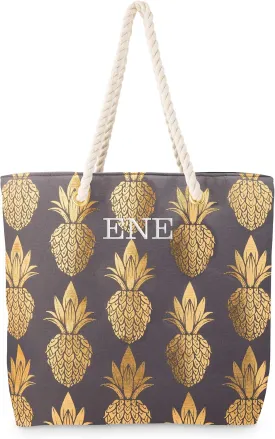 WEDDINGSTAR Personalized Extra-Large Cotton Canvas Fabric Beach Tote Bag