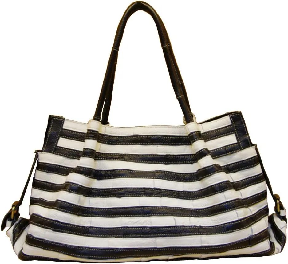 Womens Multicolor Boston Bag Genuine Leather Colorful Large Tote Handbag Purse